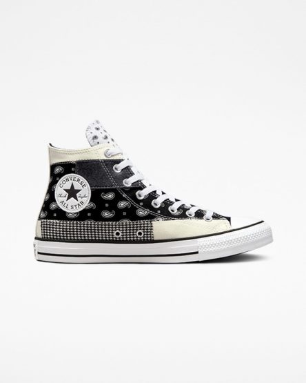 Men's Converse Chuck Taylor All Star Hacked Patterns High Top Shoes Beige / Black / White | AU 3C146V
